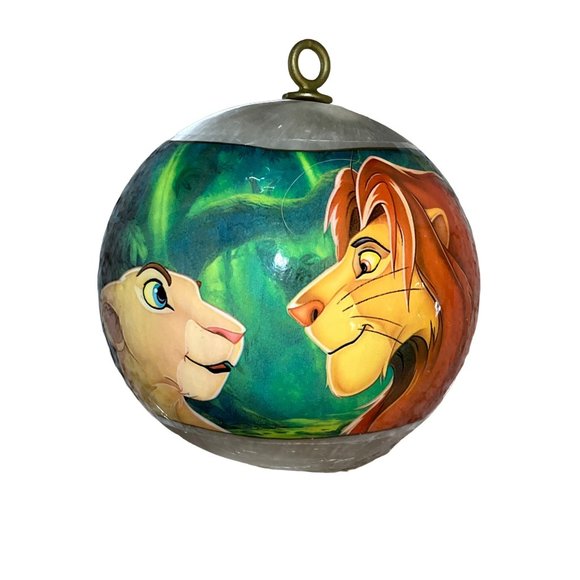 DISNEY'S THE LION KING SIMBA AND NALA BALL ORNAMENT - Picture 1 of 12